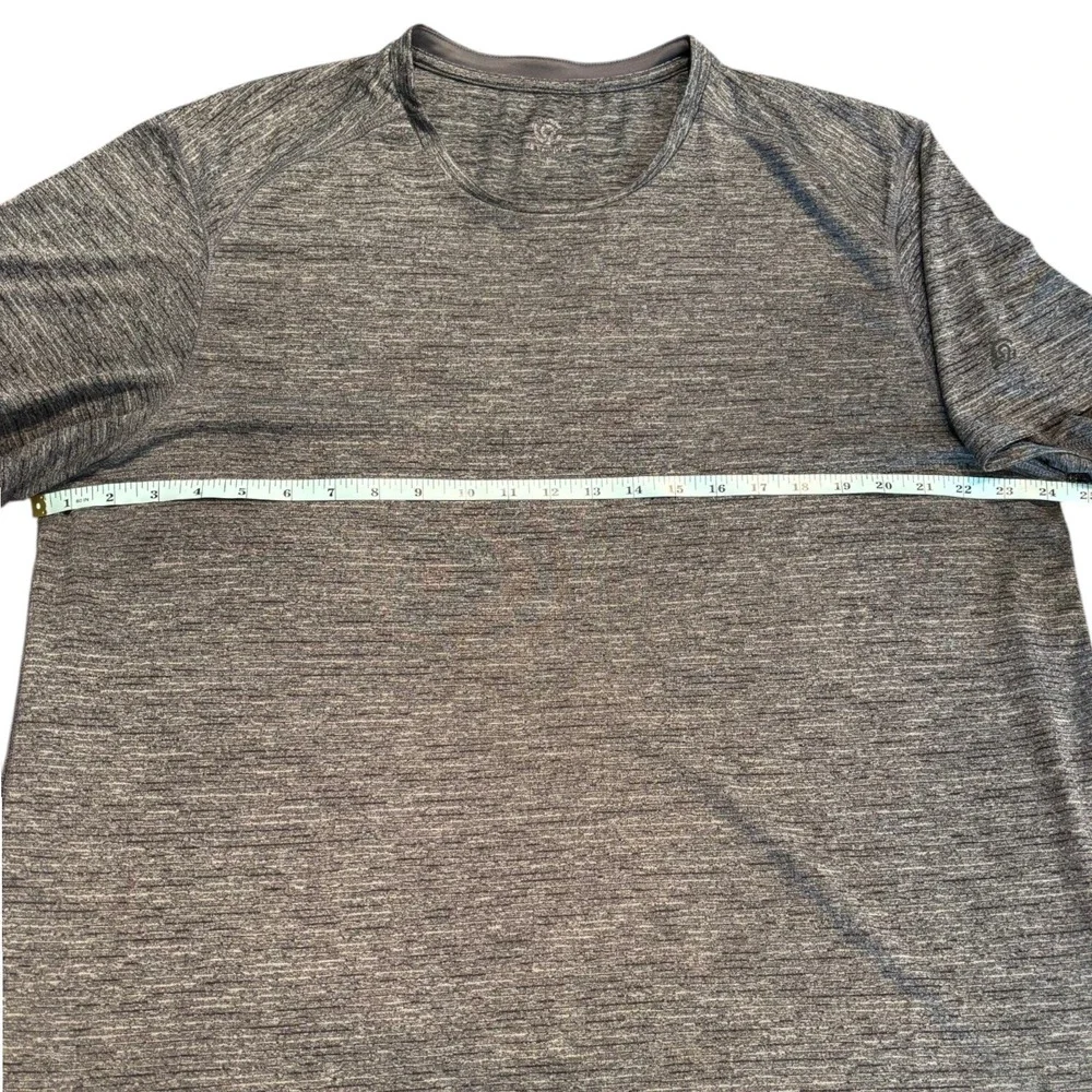 Champion Duo Dry Mens XL Grey Space Dye Short Sleeve Active Performance T-Shirt - Picture 4 of 5